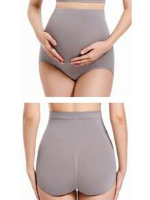 3-Pack High Waist Women's Postpartum Underwear Stylish & Soft Seamless Over Bump Maternity Panties - Nhiều màu - Xem 2