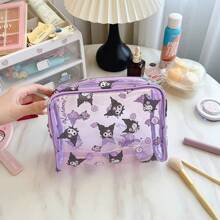 Sanrio 1pc.Sanrio Cartoon Clear Cosmetic Bag Large Capacity Kulomi Cute Portable Travel Storage Bag