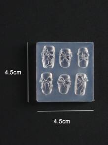 1 Stück 3D Schleifen-Nagel-Schnitzform, Relief Schleifenmuster Design Vorlage, DIY Nail Art Ausformungswerkzeug, Nagelzubehör, Nagelwerkzeuge, Nail Art Werkzeuge, Schulanfang, Nägel, Nagelwerkzeuge für Aufklebe-Nägel