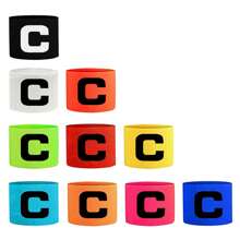 A Football Captain Armband With Elastic Wrap For Adjustment, 6 Packs Of Letter C Armbands, For Game Training - Helps Accurately Identify The Captain's Position In Team Sports - Multicolor - View 1