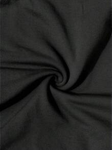 5pcs Plus Size Women Minimalist Solid Color Seamless Stretch Briefs, Comfortable Breathable Boxer Shorts - Black - View 7