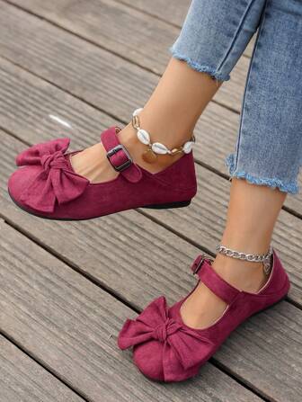 Bow Decor Old Beijing Cloth Shoes, Ladies' New Model Genuine Product Mary Jane Flats, Black Color Work Shoes With Soft Sole, Comfortable For Office And Shopping