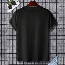 Harley Heavy Duty Motorcycles Retro T-Shirt Retro Cycling Print Round Neck Cotton Short Sleeve Suit For Men And Women - 黑色 - 查看 2