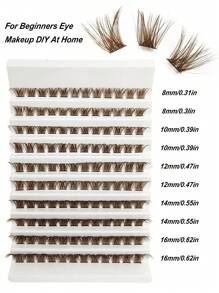 120 PCS Brown DIY Lash Extensions Crossed Wispy Lash Clusters Individual Eyelashes Natural Soft Lightweight 8-16mm Reusable Mix Style Lash Clusters Lash Clusters, Eyelash Clusters, Individual Eyelashes, Lashes, Fake Lashes