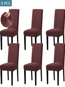 1/4/6 Pcs Chair Covers, Dining Room Chair Covers, Stretch Kitchen Chair Covers/Dining Room Chair Covers , Removable Washable Dining Chair Slipcovers For Home, Hotel, Banquet