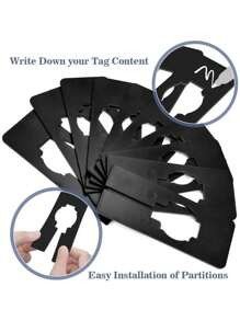 10pcs Clothing Size Divider Clips, Rectangular Hanger Dividers With Blank Labels For Garment Organization And Classification - Multicolor - View 11