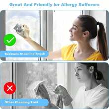 1 件/2 件清洁海绵，用于地板、通风、镜子、厨房、浴室和家庭清洁 - 彩色 - 查看 3