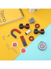 Lehr-Magnet-Materialien. Puzzle Magnetisches Dynamik-Wissenschafts-Experiment-Set. Schule Magnet-Experiment-Set [Zufällige Boxenfarbe], Schulmaterial, Schulanfang