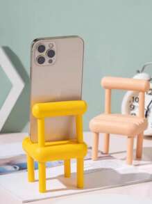 Desk Top Vertical Phone Holder Stand, Creative Desktop Mini Chair, Foldable Slouchy Person Stand, Office Small Stool Decoration Gifts, Phone Holder