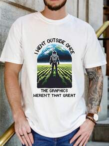 Casual And Comfortable Men's Summer Cotton Round Neck Short Sleeve T-Shirt 190gsm