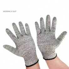 1 双防割园艺和工作手套，防滑安全防护手套