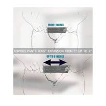 5pcs Waist Belt Extensions, Elastic Adjustable Pants Extender, Maternity Pants Stretch Button - Black - View 5