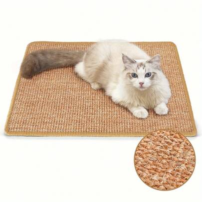 带胶带的猫抓板，猫抓地毯墙面抓板 - 优质剑麻猫抓板 - 家具和墙壁保护垫 - 适用于室内猫，促进猫抓挠习惯
