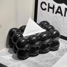 1pc Nordic Minimalist Tissue Box Cover Cute Novelty Tissue Dispenser For Office And Bathroom Vanity Home Decor For Home Kitchen Bedroom Living Room Dining Room, Home Decoration Accessories, Decorative Box, Women Wedding Gift, Summer Travel Holiday Festival Must-Have