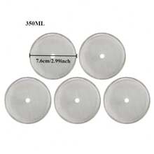 5 件装可重复使用咖啡过滤器不锈钢咖啡过滤网适用于法式压滤咖啡茶壶过滤器高品质