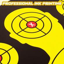 Shooting Range Silhouette Paper Target 50 Pack-14X22 For Handguns,Rifles,Airguns - Black&Yellow - View 5