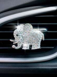 2 stuks Auto Diamond Elephant Auto Airconditioning Outlet Clip Decoratieve Auto Luchtrooster Clip Charm, Bling Auto Accessoires, Auto Interieur Decoratie Charm, Leuke Auto Decor