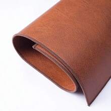 Retro Faux Leather Desk Mat - Double-Sided Non-Slip Mouse Pad, Stitched Edge Design, Waterproof Office Home Desk Mat, Suitable For Professional Workstation - Brown - View 5