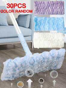 5/10/20/30pcs Anti-Static Cleaning Mop Pads, Reusable Disposable Dust-Absorbing Mop Paper For Home, Random Color - Multicolor - View 9