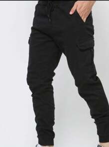 Men's Casual Military Tactical Pants - Multiple Pockets For Work And Sports - 黑色 - 查看 6