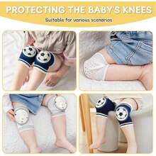 1对可爱卡通防滑婴儿爬行护膝，适合爬行、走路、幼儿防摔护膝，儿童爬行和走路防护装备