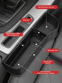 Car Seat Gap Storage Organizer - Large Capacity Design, Easy To Access, Prevent Items From Falling, Simple Installation, Suitable For Most Cars, SUVs And Trucks - Perfect For Driver And Passenger Seats, Easy To Use, Keep The Car Tidy, Car Storage Box Car Seat Gap Armrest Box Storage Box, Car Supplies Good Things Practical Mobile Phone Placement Box
