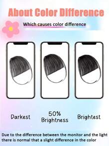 儿童刘海假发空气隐形刘海自然额头流海带太阳穴修剪女童脸型 - 彩色 - 查看 5