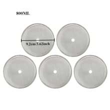 5 件装可重复使用咖啡过滤器不锈钢咖啡过滤网适用于法式压滤咖啡茶壶过滤器高品质