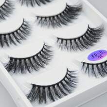 20pcs/Box 3D Natural Fluffy, Dramatic, Luxurious High-Quality False Eyelashes, Soft & Reusable Full Strip Style Lashes, Random Styles
