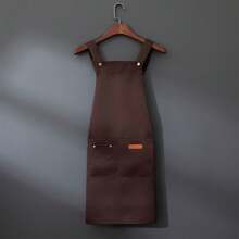 1pc Unisex Apron For Restaurants, Kitchens & Cooking, Chef Uniform Apron For Cafes, Extra Wide Straps, Comfortable & Easy To Clean, Oil/Water Resistant