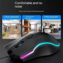 HP 惠普官方正品静音有线鼠标游戏USB笔记本电脑台式机械办公网吧电脑专用手感舒适