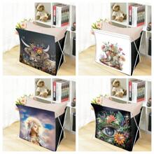 1 Set DIY Mary Sue Our Lady Eyes - Cartoon Vivid Cow & Colorful Boots Diamond Painting Kit, Canvas Material Suitable For Storage Cabinet, Large Space And Good Looking