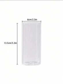 1 件装方形耐热咖啡玻璃杯带盖和吸管透明奶茶果汁杯咖啡杯适用于家庭酒吧饮具 - 無色 - 查看 3