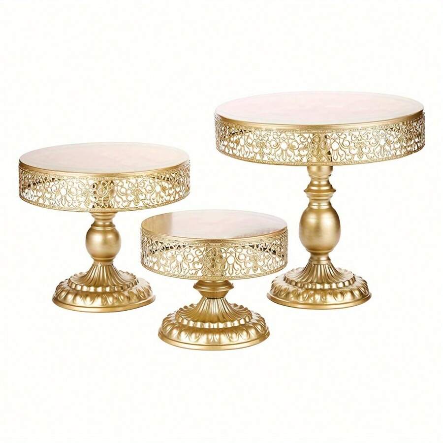 1pcsGolden Cake Rack, Afternoon Tea Desserts, Wedding Plates, Party Tableware, Baking Utensils, Tray Display Rack, Cake Decoration Tools