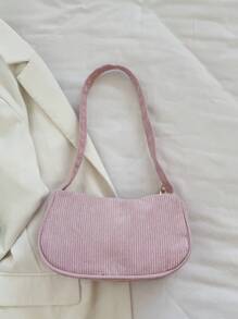 Bolso de hombro ligero y casual de unicolor, adecuado para el uso diario de las mujeres en primavera y verano - Rosa - Ver 7