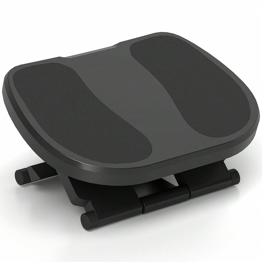 HOMCOM Footrest Adjustable Height & Angle 0-30 Degree For Better Posture At Office Grey - Grey - View 1