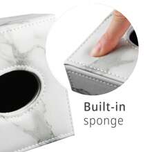 1 件纸巾盒，升级为 99% 兼容大尺寸，尺寸为 5.82 * 5.51 * 5.51 英寸，现代纸巾盒，皮革干纸巾盒，适用于浴室梳妆台、床头柜、餐桌和书桌。