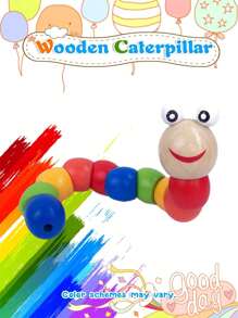 5-In-1 Wooden Toy Set: Percussion Instrument, Piano, Clock, Caterpillar, Beaded Puzzle, Music Educational Toys For Boys And Girls