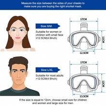 Underwater Snorkeling Half Face Face Swimming Mask Set Scuba Diving Respirator Masks Anti Fog Safe Breathing For Adult
