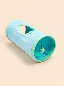 1pc Suede Fabric Pet Cat Tunnel With Puffball, Cat/Dog Toy