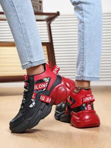 Women's Casual Comfort High-Top Sneakers, Outdoor Running Thick Sole Basketball Shoes