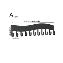 1pc Black/White Wall-Mounted Jewelry Organizer Necklace Display Rack, Multifunctional Jewelry And Accessory Storage Holder