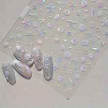 5D Nail Sticker Nail Sticker Shell 5D Manicure Stick Thin Transparent Back Glue Nail Stick Nail Accessories Nebula Jellyfish Thin Nail Decals With Adhesive Day Nails With Dreamy Tulip Nail Ornaments Nail Art Shell Slices, Colorful Asymmetrical 5D Nail Abalone Slices Nail Art Shell Stones Nail Sequins 5D Nail Charms Asymmetrical Seashell Slices Gel Flake Nail Supplies Mermaid Nail Sequins Decorations For Nail Design, Resin Mold Filling