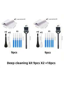 12 Peças Kit de Limpeza para Porta de Carregamento de Celular, Teclado de Computador e Chuveiro, Desobstruidor de Encanamentos, Limpador de Espaços, Mini Escova, Escova de Teclado, Etc., Cozinha, Banheiro, Casa, Fornecedores Domésticos (Várias Especificações)