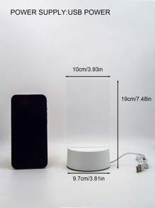 1pc Customized Text Night Light, Warm Light, Acrylic Material, LED Atmosphere Lamp, Room Decor Unique Lamp, Bedside/Desktop Decoration, USB 5V 1A Powered, Easter Gifts, Easter Home Decor, Personalized, Unique Ideal Gift For Him, Her, Boyfriend, Girlfriend, Mom, Dad, Family, Friends, Living Room, Bedroom, Tea Room, Home, Dining Room, Office, School