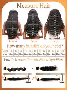 Body Wave 3 束巴西雷米未加工人发波浪双面拉发束编织接发自然深黑色