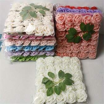1 pezzo - Rose in schiuma artificiale. Ideali per decorazioni fai-da-te per matrimoni, regali di San Valentino e imitazioni di profumo da sposa. Sono adatti per artigianato e abbellimento della casa.