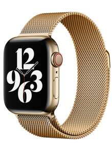 1pc Men Women Milanese Loop Strap Compatible With Apple Watch Band 45mm 44mm 40mm 49mm 46mm 41mm 38mm 42mm Fashion Magnetic Bracelet Compatible With IWatch Series 11 10 Ultra 9 8 7 6 SE 5 4 3 2 1 Stainless Steel Wristband