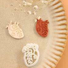 1pc Heart Polymer Clay Cutters, Flower Clay Cutters For Earrings Making, Clay Earrings Cutters, Hollow Clay Cutters For Polymer Clay Jewelry, Jewelry Making Kits