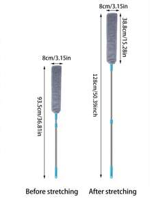 1 Piece Fiber Dust Brush Includes Three Cloths For Cleaning Narrow Crevices Such As Under The Bed, Under The Sofa, And On The Top Of The Wardrobe. - Multicolor - View 10